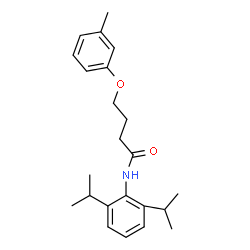 ChemSpider 2D Image | N-(2,6-Diisopropylphenyl)-4-(3-methylphenoxy)butanamide | C23H31NO2