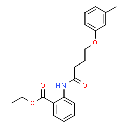 ChemSpider 2D Image | Ethyl 2-{[4-(3-methylphenoxy)butanoyl]amino}benzoate | C20H23NO4