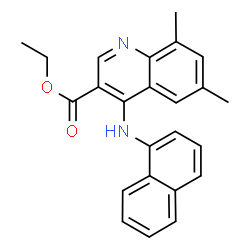 ChemSpider 2D Image | Ethyl 6,8-dimethyl-4-(1-naphthylamino)-3-quinolinecarboxylate | C24H22N2O2