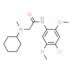 ChemSpider 2D Image | N-(4-Chloro-2,5-dimethoxyphenyl)-N~2~-cyclohexyl-N~2~-methylglycinamide | C17H25ClN2O3