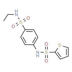 ChemSpider 2D Image | N-[4-(Ethylsulfamoyl)phenyl]-2-thiophenesulfonamide | C12H14N2O4S3