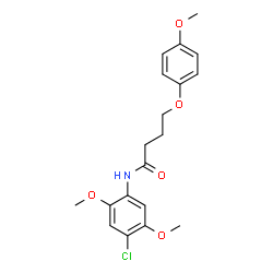 ChemSpider 2D Image | N-(4-Chloro-2,5-dimethoxyphenyl)-4-(4-methoxyphenoxy)butanamide | C19H22ClNO5