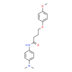 ChemSpider 2D Image | N-[4-(Dimethylamino)phenyl]-4-(4-methoxyphenoxy)butanamide | C19H24N2O3