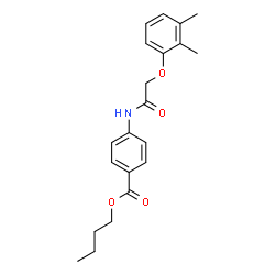 ChemSpider 2D Image | Butyl 4-{[(2,3-dimethylphenoxy)acetyl]amino}benzoate | C21H25NO4
