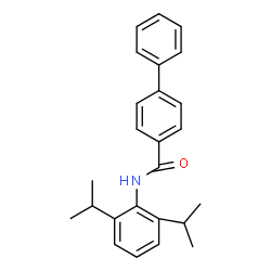 ChemSpider 2D Image | N-(2,6-Diisopropylphenyl)-4-biphenylcarboxamide | C25H27NO