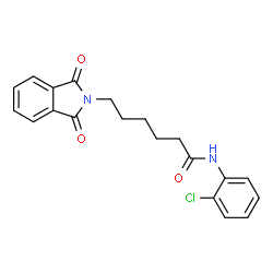 ChemSpider 2D Image | N-(2-Chlorophenyl)-6-(1,3-dioxo-1,3-dihydro-2H-isoindol-2-yl)hexanamide | C20H19ClN2O3