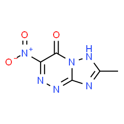 ChemSpider 2D Image | 7-Methyl-3-nitro[1,2,4]triazolo[5,1-c][1,2,4]triazin-4(6H)-one | C5H4N6O3