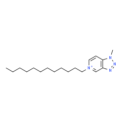 ChemSpider 2D Image | 5-Dodecyl-1-methyl-1H-[1,2,3]triazolo[4,5-c]pyridin-5-ium | C18H31N4