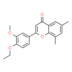 ChemSpider 2D Image | 2-(4-Ethoxy-3-methoxyphenyl)-6,8-dimethyl-4H-chromen-4-one | C20H20O4