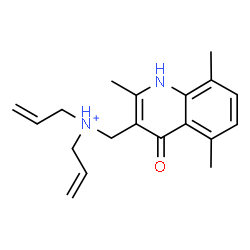 ChemSpider 2D Image | N-Allyl-N-[(2,5,8-trimethyl-4-oxo-1,4-dihydro-3-quinolinyl)methyl]-2-propen-1-aminium | C19H25N2O
