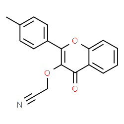ChemSpider 2D Image | {[2-(4-Methylphenyl)-4-oxo-4H-chromen-3-yl]oxy}acetonitrile | C18H13NO3