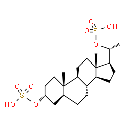 ChemSpider 2D Image | (3alpha,5alpha,20R)-Pregnane-3,20-diyl bis(hydrogen sulfate) | C21H36O8S2