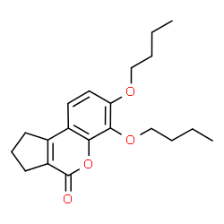 ChemSpider 2D Image | 6,7-Dibutoxy-2,3-dihydrocyclopenta[c]chromen-4(1H)-one | C20H26O4
