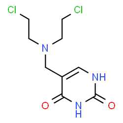 ChemSpider 2D Image | 5-(BIS(2-CHLOROETHYL)AMINOMETHYL)URACIL | C9H13Cl2N3O2