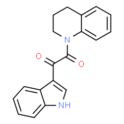 ChemSpider 2D Image | 1-(3,4-Dihydro-1(2H)-quinolinyl)-2-(1H-indol-3-yl)-1,2-ethanedione | C19H16N2O2