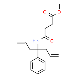 ChemSpider 2D Image | Methyl 4-oxo-4-[(4-phenyl-1,6-heptadien-4-yl)amino]butanoate | C18H23NO3