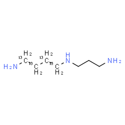 ChemSpider 2D Image | N-(3-Aminopropyl)-1,4-(~13~C_4_)butanediamine | C313C4H19N3
