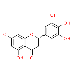 ChemSpider 2D Image | (2S)-5-Hydroxy-4-oxo-2-(3,4,5-trihydroxyphenyl)-7-chromanolate | C15H11O7