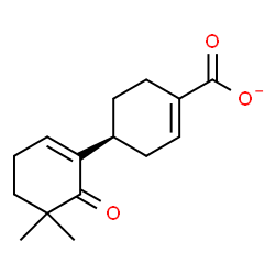 ChemSpider 2D Image | (1S)-5',5'-Dimethyl-6'-oxo-1,1'-bi(cyclohexane)-1',3-diene-4-carboxylate | C15H19O3