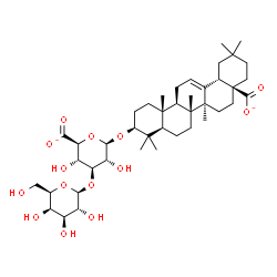 ChemSpider 2D Image | (3beta)-3-{[3-O-(beta-D-Galactopyranosyl)-beta-D-glucopyranuronosyl]oxy}olean-12-en-28-oate | C42H64O14