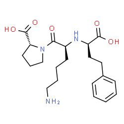 ChemSpider 2D Image | N~2~-[(1R)-1-Carboxy-3-phenylpropyl]-L-lysyl-D-proline | C21H31N3O5
