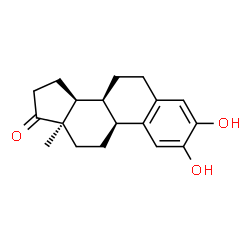 ChemSpider 2D Image | (8alpha,13alpha)-2,3-Dihydroxyestra-1,3,5(10)-trien-17-one | C18H22O3