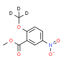 ChemSpider 2D Image | Methyl 2-[(~2~H_3_)methyloxy]-5-nitrobenzoate | C9H6D3NO5