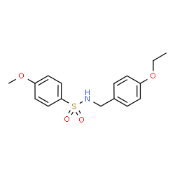 ChemSpider 2D Image | N-(4-Ethoxybenzyl)-4-methoxybenzenesulfonamide | C16H19NO4S