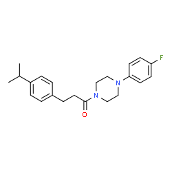 ChemSpider 2D Image | 1-[4-(4-Fluorophenyl)-1-piperazinyl]-3-(4-isopropylphenyl)-1-propanone | C22H27FN2O
