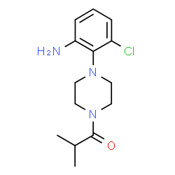 ChemSpider 2D Image | 1-[4-(2-Amino-6-chlorophenyl)-1-piperazinyl]-2-methyl-1-propanone | C14H20ClN3O
