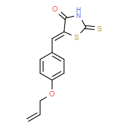 ChemSpider 2D Image | (5Z)-5-[4-(Allyloxy)benzylidene]-2-thioxo-1,3-thiazolidin-4-one | C13H11NO2S2