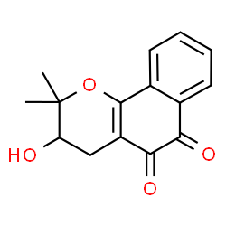 ChemSpider 2D Image | 3-Hydroxy-2,2-dimethyl-3,4-dihydro-2H-benzo[h]chromene-5,6-dione | C15H14O4