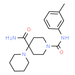 ChemSpider 2D Image | N~1~'-(3-Methylphenyl)-1,4'-bipiperidine-1',4'-dicarboxamide | C19H28N4O2