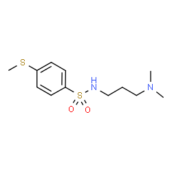ChemSpider 2D Image | N-[3-(Dimethylamino)propyl]-4-(methylsulfanyl)benzenesulfonamide | C12H20N2O2S2