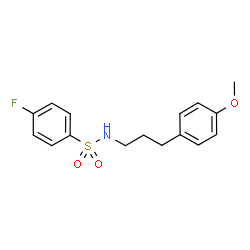 ChemSpider 2D Image | 4-Fluoro-N-[3-(4-methoxyphenyl)propyl]benzenesulfonamide | C16H18FNO3S
