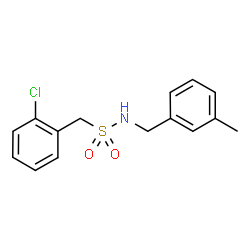 ChemSpider 2D Image | 1-(2-Chlorophenyl)-N-(3-methylbenzyl)methanesulfonamide | C15H16ClNO2S