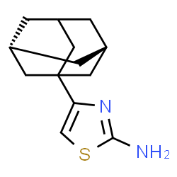 ChemSpider 2D Image | 4-[(3R,5S)-Adamantan-1-yl]-1,3-thiazol-2-amine | C13H18N2S