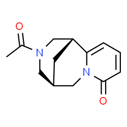 ChemSpider 2D Image | (1R,9R)-11-Acetyl-7,11-diazatricyclo[7.3.1.0~2,7~]trideca-2,4-dien-6-one | C13H16N2O2