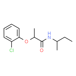 ChemSpider 2D Image | N-sec-Butyl-2-(2-chlorophenoxy)propanamide | C13H18ClNO2
