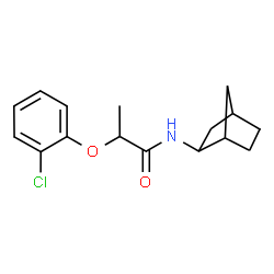 ChemSpider 2D Image | N-(Bicyclo[2.2.1]hept-2-yl)-2-(2-chlorophenoxy)propanamide | C16H20ClNO2