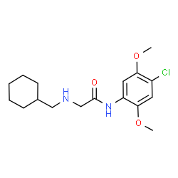 ChemSpider 2D Image | N-(4-Chloro-2,5-dimethoxyphenyl)-N~2~-(cyclohexylmethyl)glycinamide | C17H25ClN2O3