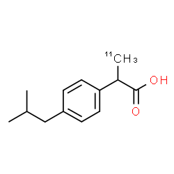ChemSpider 2D Image | 2-(4-Isobutylphenyl)(3-~11~C)propanoic acid | C1211CH18O2