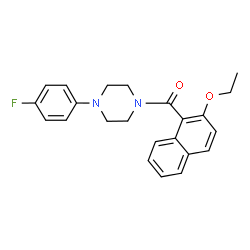 ChemSpider 2D Image | (2-Ethoxy-1-naphthyl)[4-(4-fluorophenyl)-1-piperazinyl]methanone | C23H23FN2O2