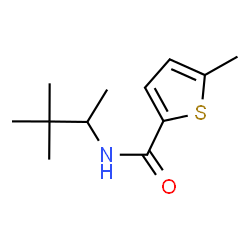 ChemSpider 2D Image | N-(3,3-Dimethyl-2-butanyl)-5-methyl-2-thiophenecarboxamide | C12H19NOS
