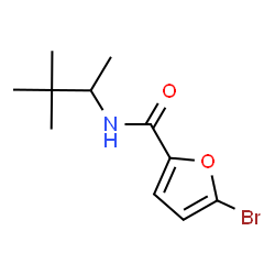 ChemSpider 2D Image | 5-Bromo-N-(3,3-dimethyl-2-butanyl)-2-furamide | C11H16BrNO2