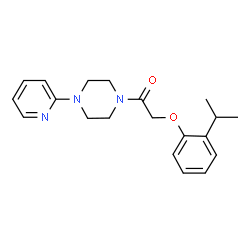 ChemSpider 2D Image | 2-(2-Isopropylphenoxy)-1-[4-(2-pyridinyl)-1-piperazinyl]ethanone | C20H25N3O2