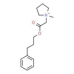 ChemSpider 2D Image | 1-Methyl-1-[2-oxo-2-(3-phenylpropoxy)ethyl]pyrrolidinium | C16H24NO2