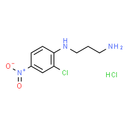 ChemSpider 2D Image | N-(2-Chloro-4-nitrophenyl)-1,3-propanediamine hydrochloride (1:1) | C9H13Cl2N3O2