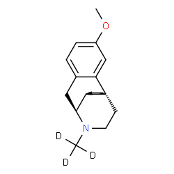 ChemSpider 2D Image | (9alpha,14alpha)-3-Methoxy-17-(~2~H_3_)methylmorphinan | C18H22D3NO