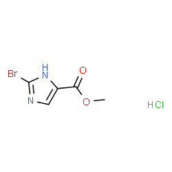 ChemSpider 2D Image | Methyl 2-bromo-1H-imidazole-5-carboxylate hydrochloride (1:1) | C5H6BrClN2O2